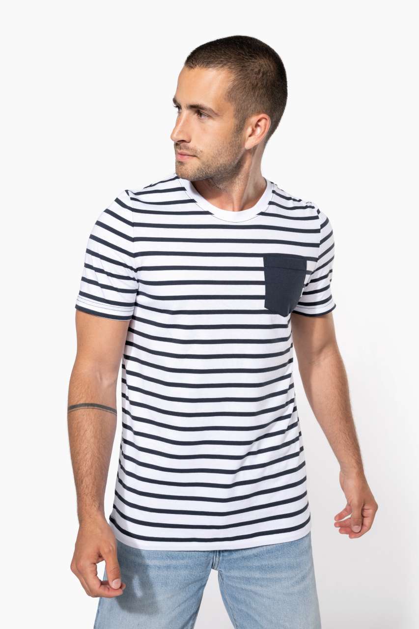 PRUGASTA MAJICA KRATKI RUKAV S DŽEPOM I EMBLEMOM T-SHIRT