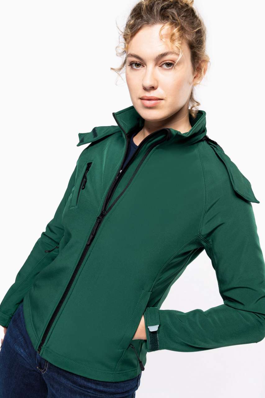 ŽENSKA ODVOJIVA SOFTSHELL JAKNA S KAPULJAČOM