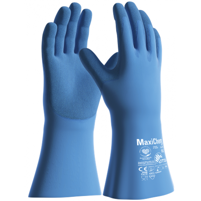 ATG MaxiChem Cut latex duga plava rukavica 35 cm