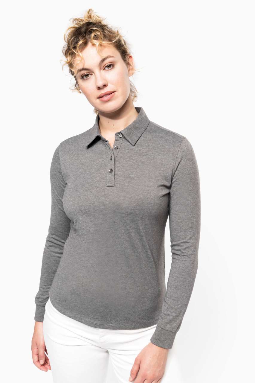 ŽENSKA JERSEY POLO MAJICA DUGIH RUKAVA